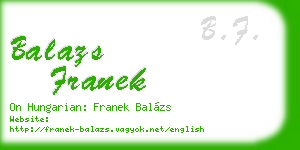 balazs franek business card